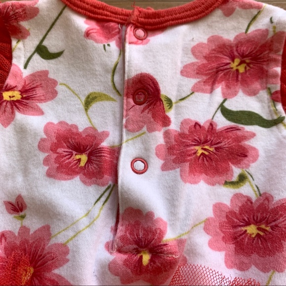 4/$12 Red Ruffle Onesie - Picture 4 of 4